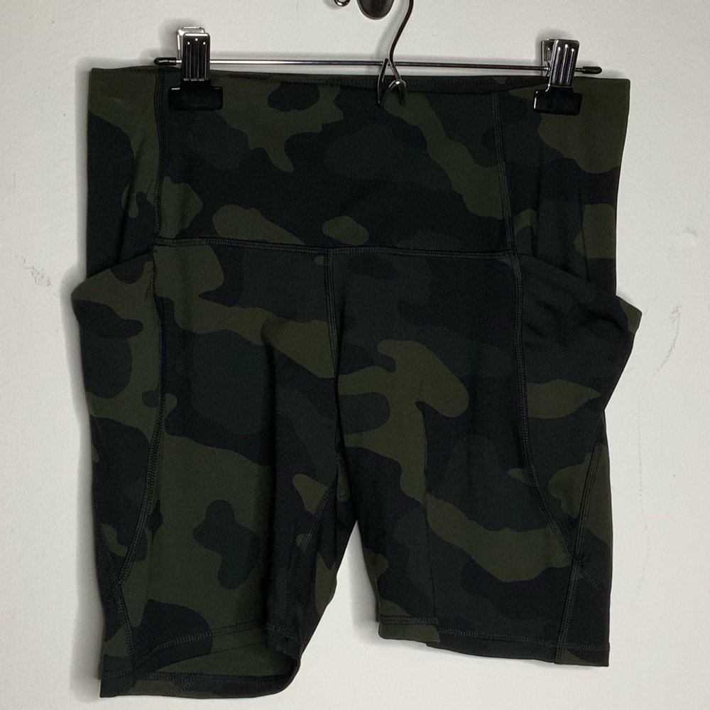 all in motion Green and Black Camo Athletic Shorts